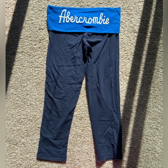 Abercrombie Fold Over Waist Crop Leggings y2k - Picture 2 of 4